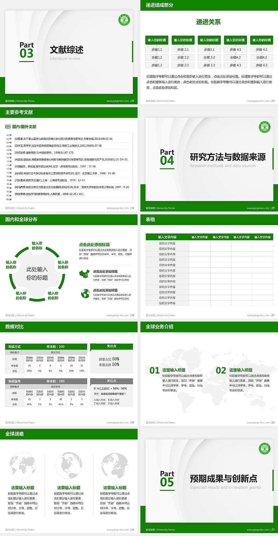 普洱学院硕士研究生/本科生毕业论文答辩/开题报告通用PPT模板下载4:3格式幻灯片预览图4