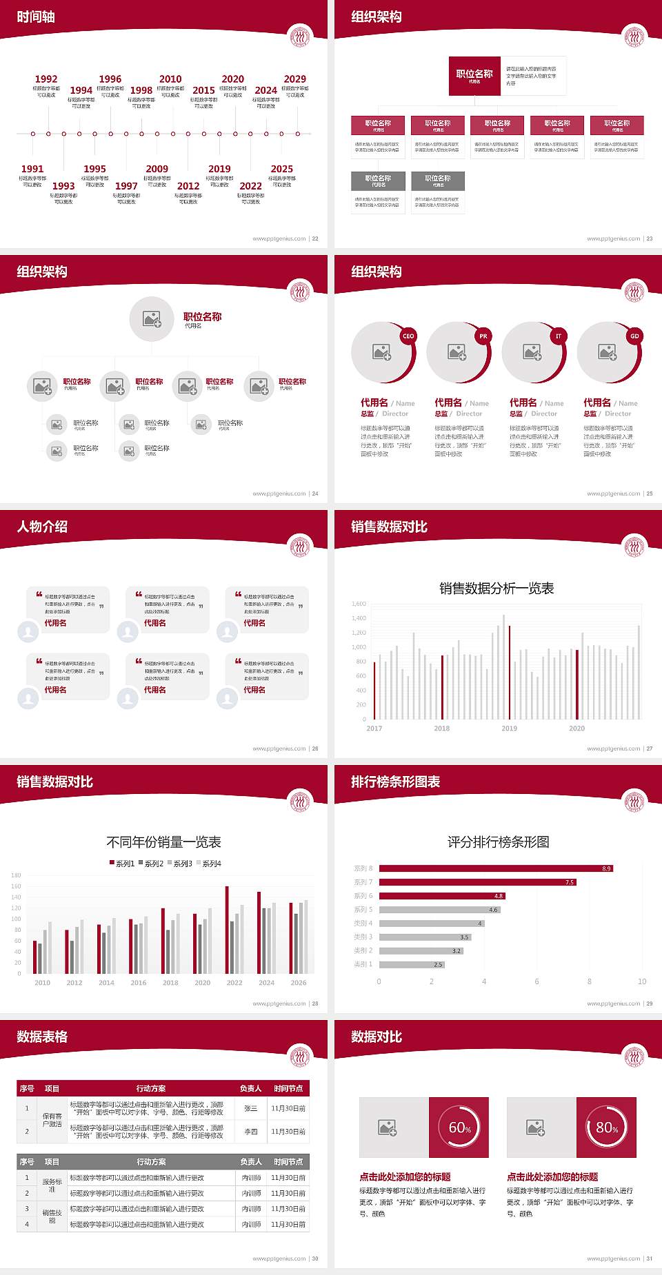 中国人民大学（苏州校区）学术汇报/学术交流研讨会通用PPT模板下载4:3格式幻灯片预览图4