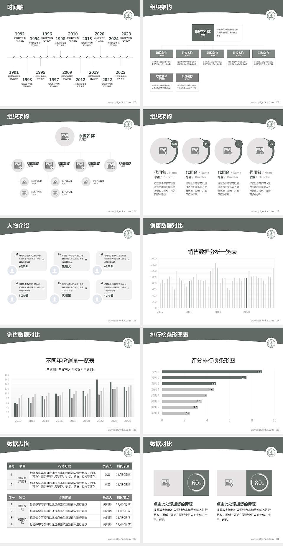 永城职业学院学术汇报/学术交流研讨会通用PPT模板下载4:3格式幻灯片预览图4