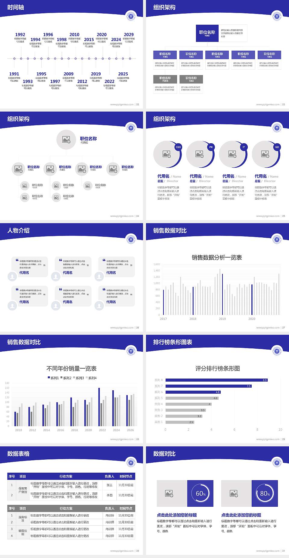滁州职业技术学院学术汇报/学术交流研讨会通用PPT模板下载4:3格式幻灯片预览图4