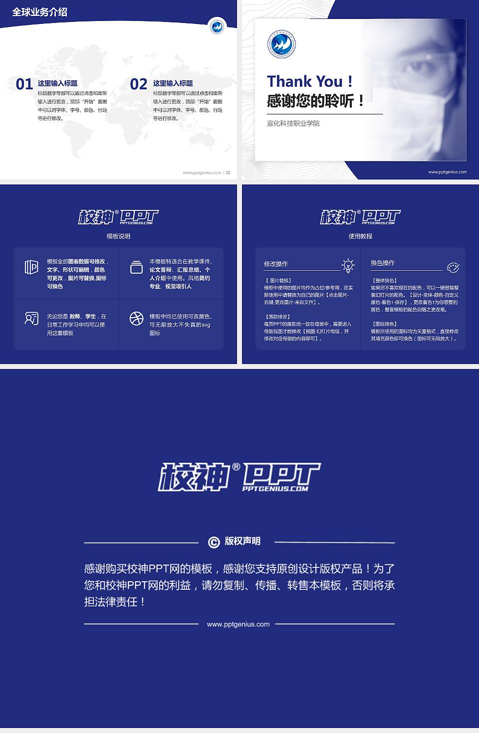 宣化科技职业学院学术汇报/学术交流研讨会通用PPT模板下载4:3格式幻灯片预览图5