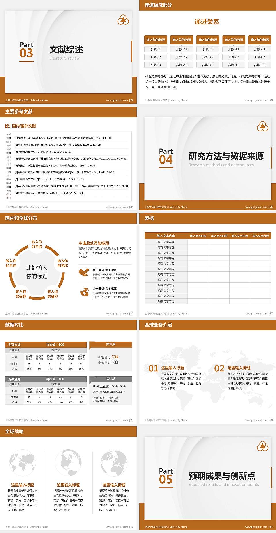 上海中华职业技术学院硕士研究生/本科生毕业论文答辩/开题报告通用PPT模板下载4:3格式幻灯片预览图4