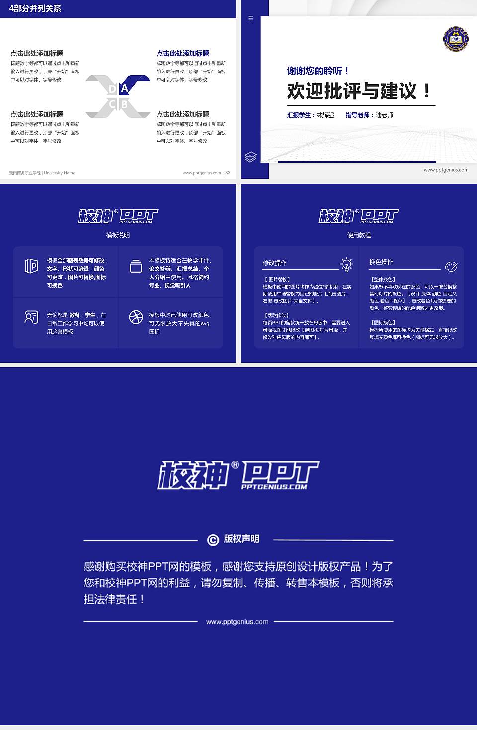 云南商务职业学院硕士研究生/本科生毕业论文答辩/开题报告通用PPT模板下载4:3格式幻灯片预览图5