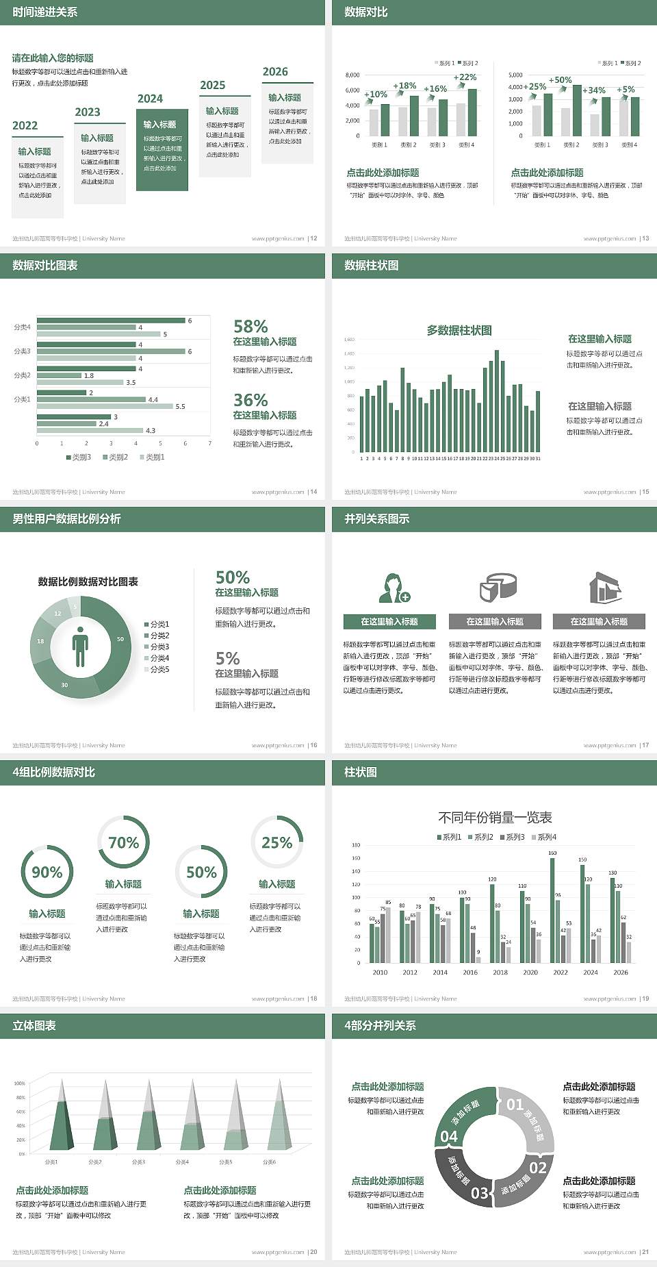 沧州幼儿师范高等专科学校硕士研究生/本科生毕业论文答辩/开题报告通用PPT模板下载4:3格式幻灯片预览图3