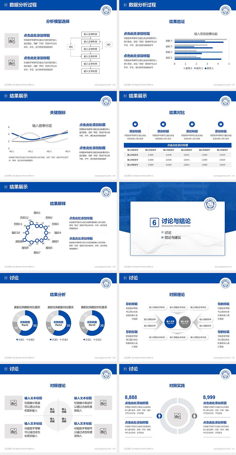 中国科学技术大学论文答辩标准PPT模板4:3格式幻灯片预览图5