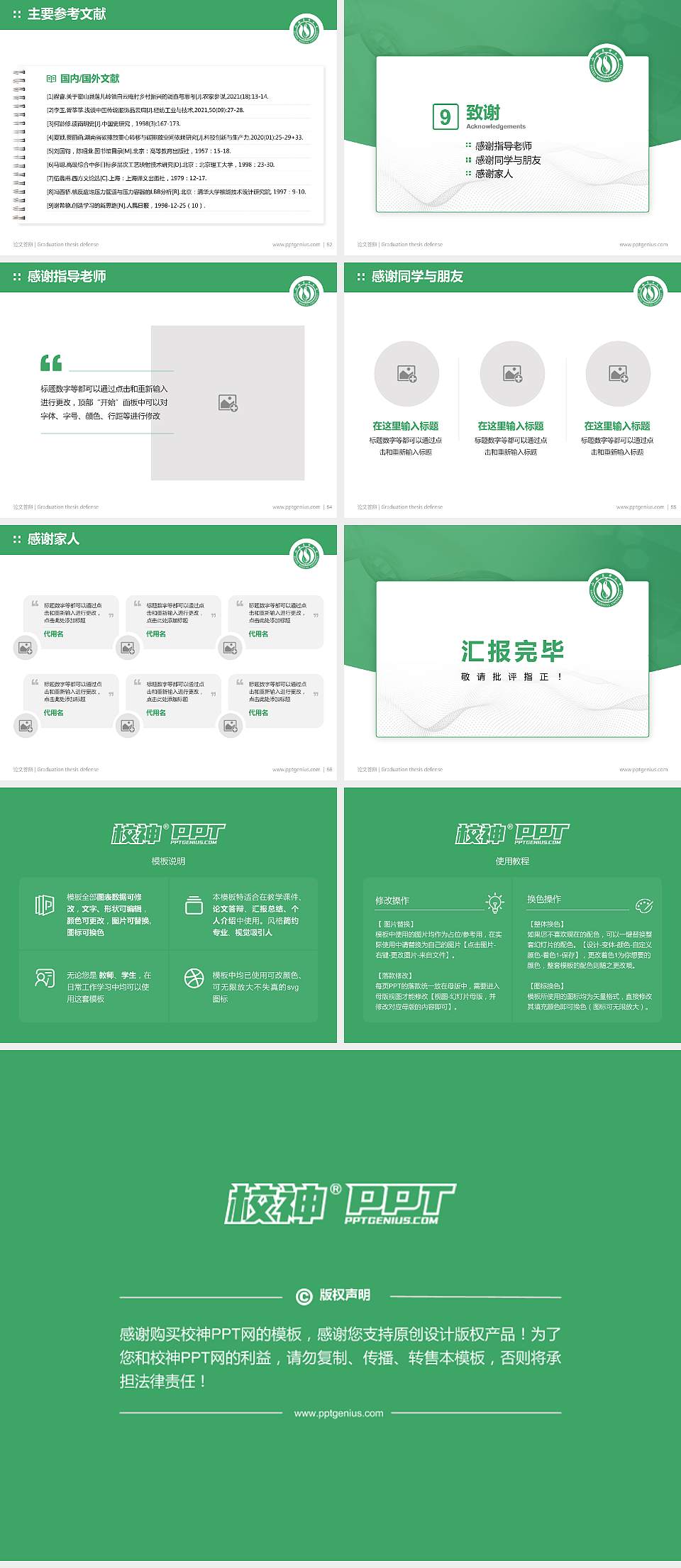 山西医科大学论文答辩标准PPT模板4:3格式幻灯片预览图7