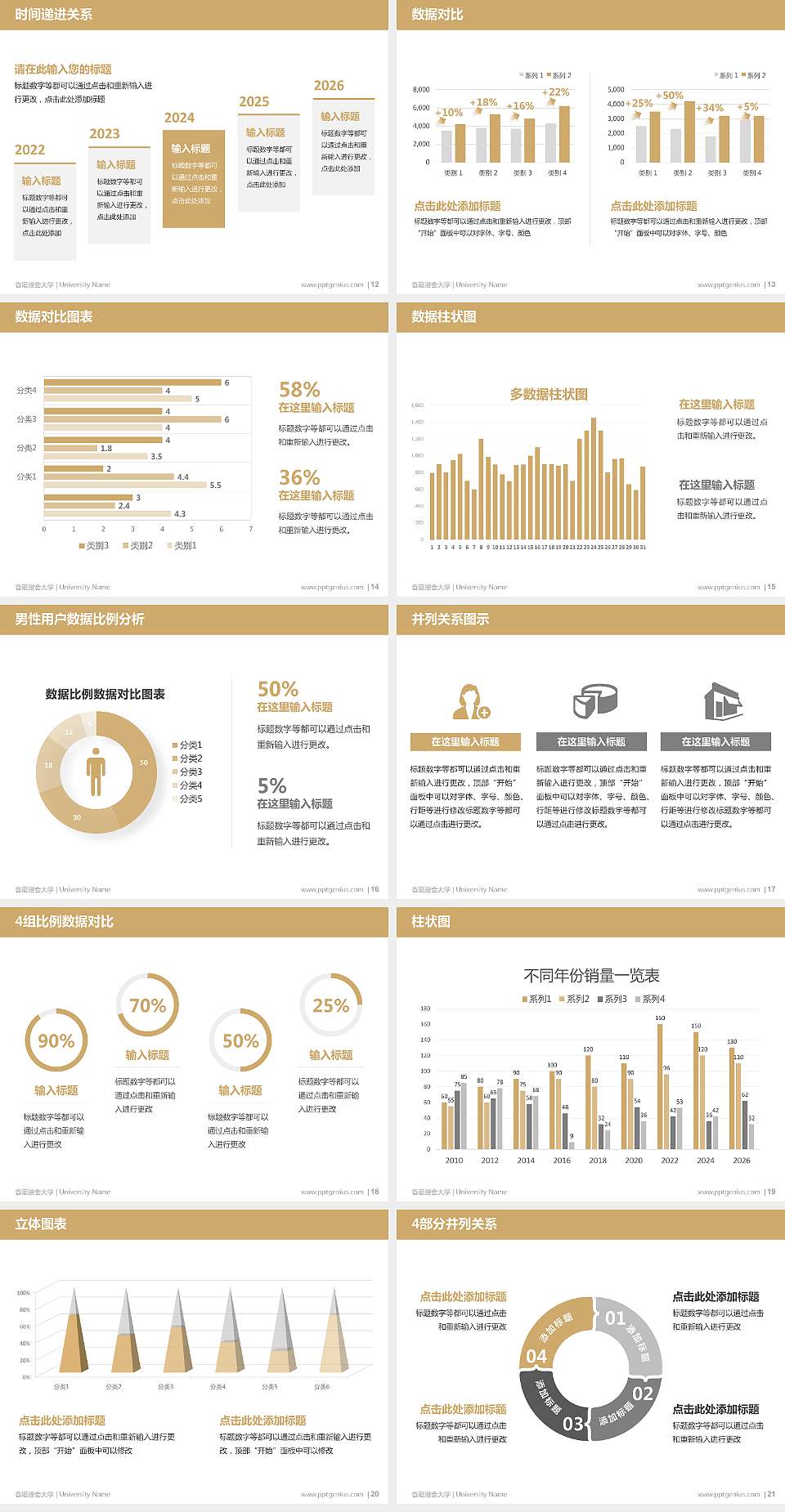香港浸会大学硕士研究生/本科生毕业论文答辩/开题报告通用PPT模板下载4:3格式幻灯片预览图3
