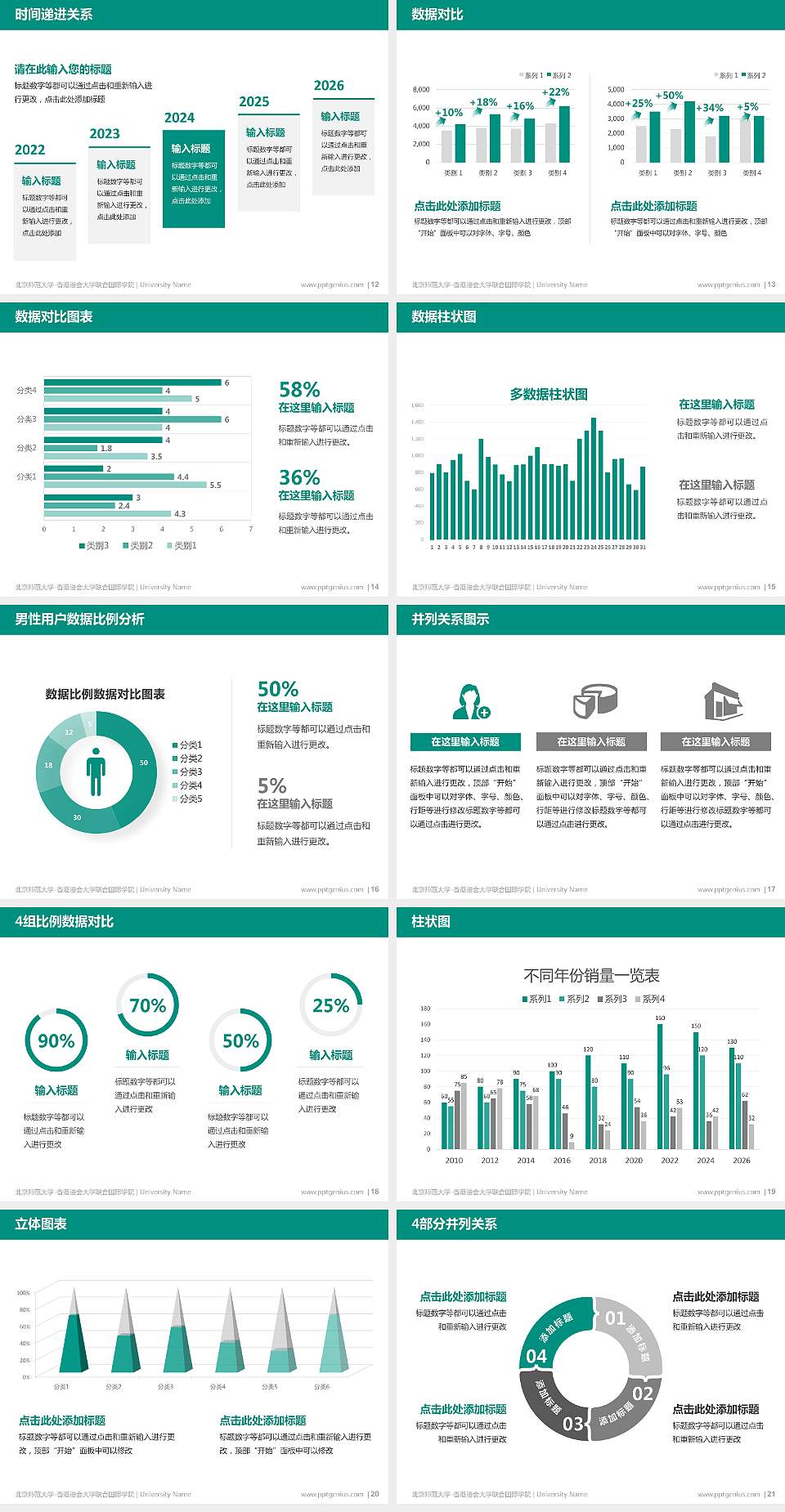 北京师范大学-香港浸会大学联合国际学院硕士研究生/本科生毕业论文答辩/开题报告通用PPT模板下载4:3格式幻灯片预览图3
