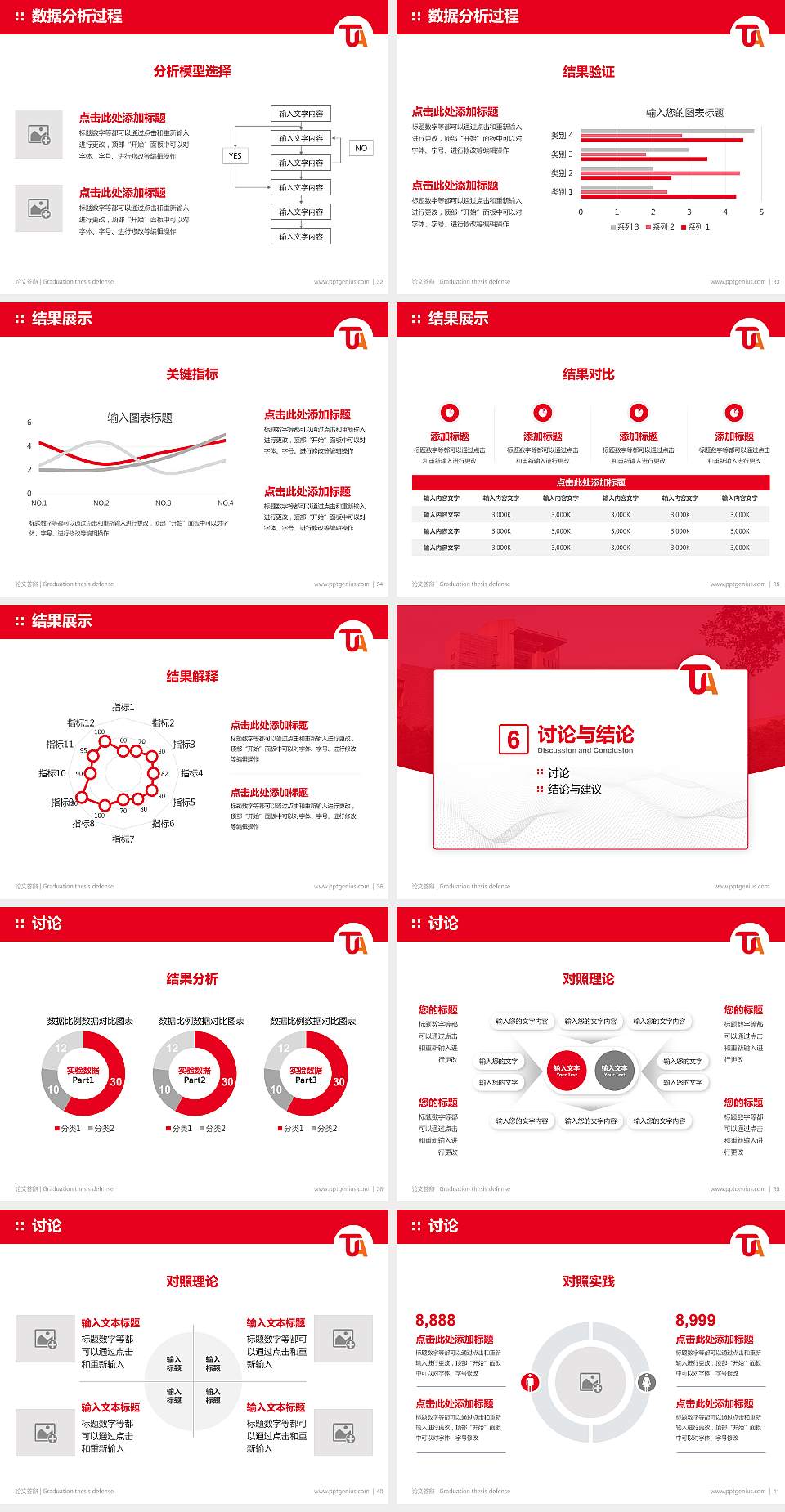 台湾艺术大学论文答辩标准PPT模板4:3格式幻灯片预览图5