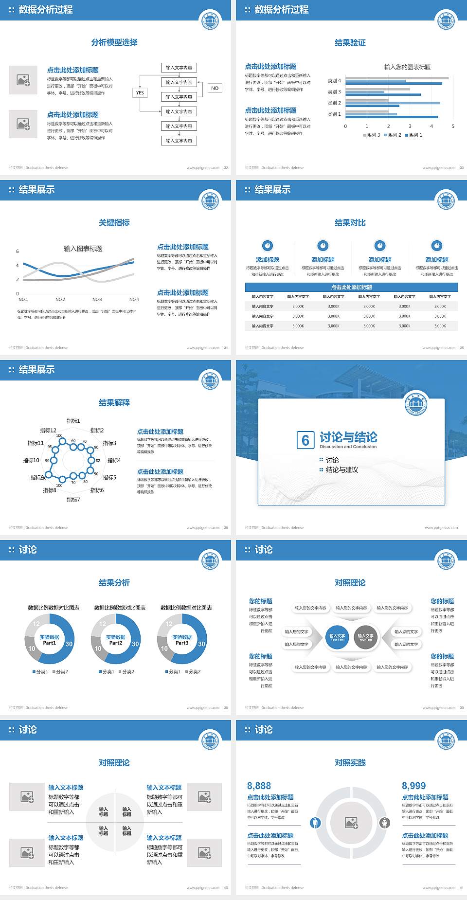 肇庆学院论文答辩标准PPT模板4:3格式幻灯片预览图5