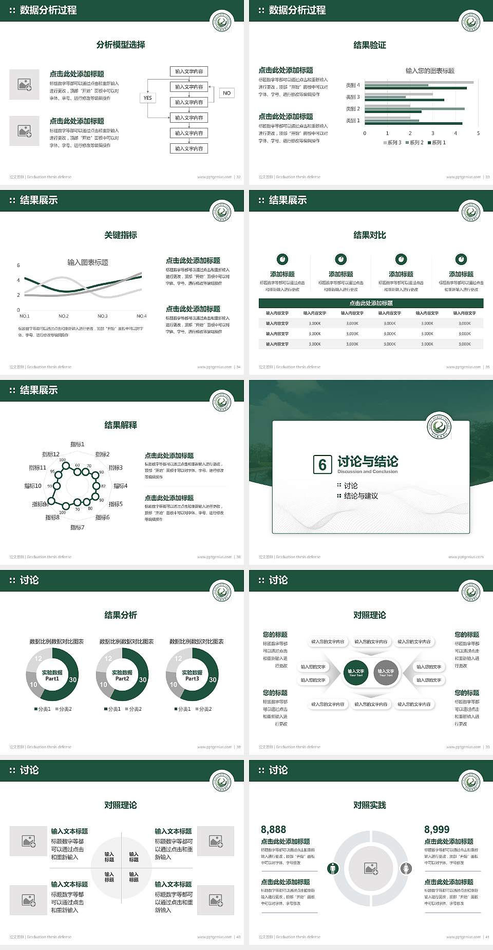 四川旅游学院论文答辩标准PPT模板4:3格式幻灯片预览图5