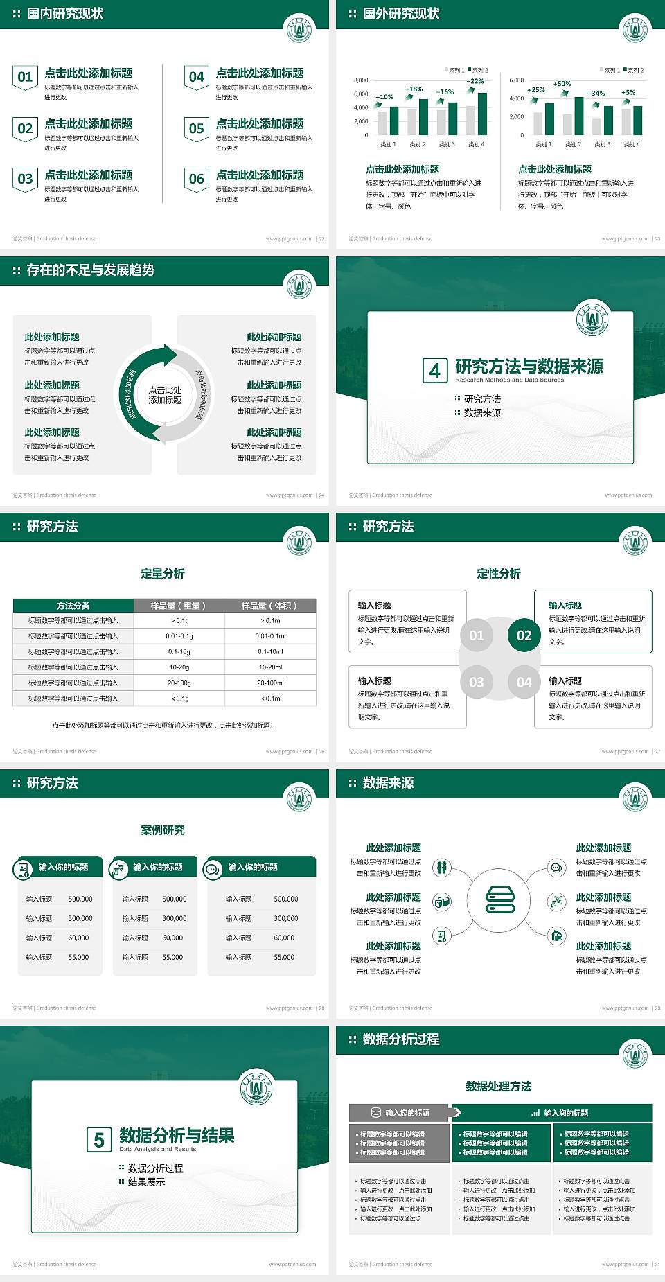 青岛农业大学论文答辩标准PPT模板4:3格式幻灯片预览图4