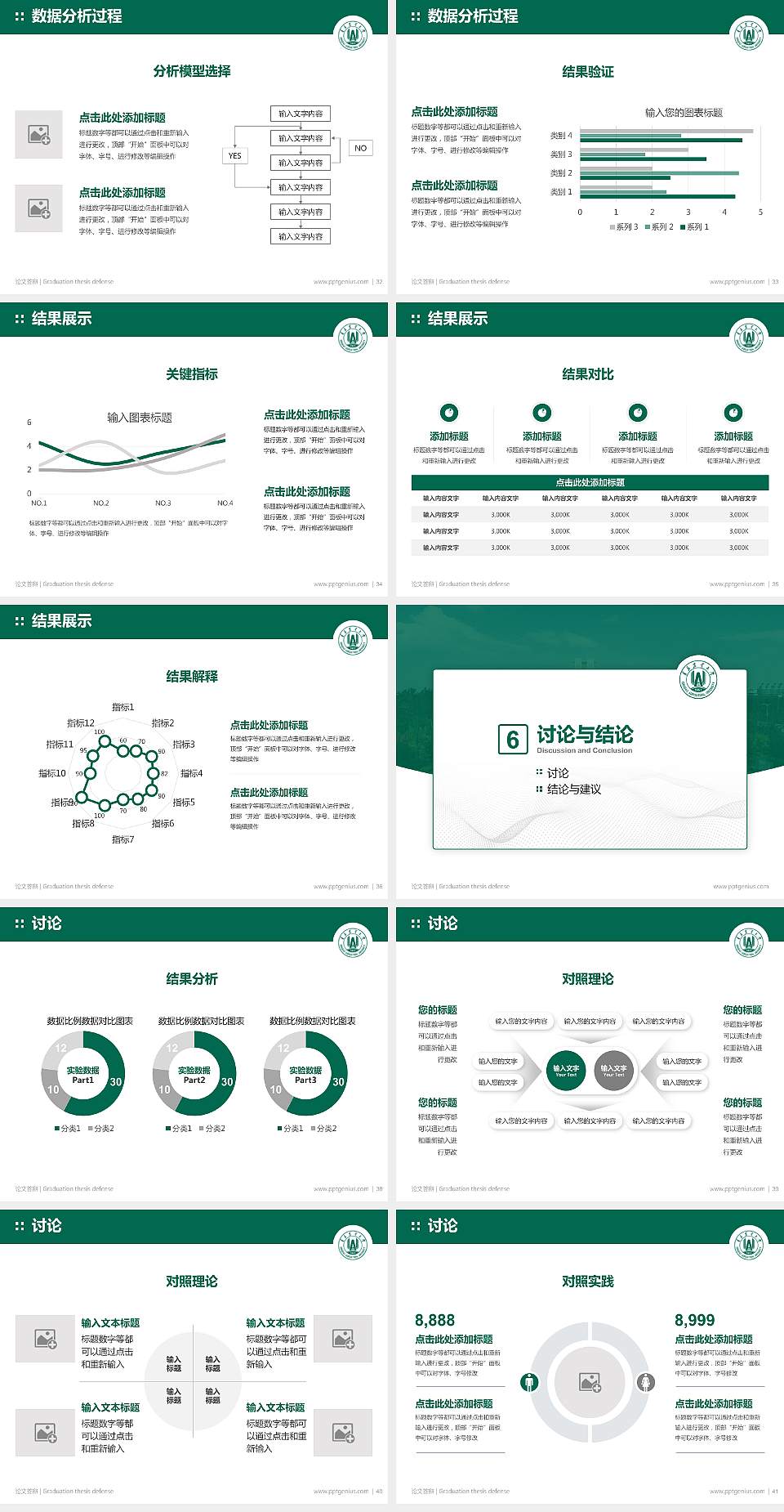 青岛农业大学论文答辩标准PPT模板4:3格式幻灯片预览图5