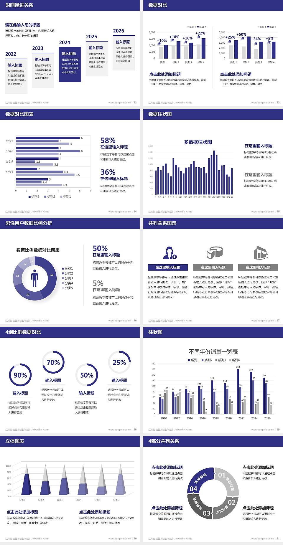 江南影视艺术职业学院硕士研究生/本科生毕业论文答辩/开题报告通用PPT模板下载4:3格式幻灯片预览图3