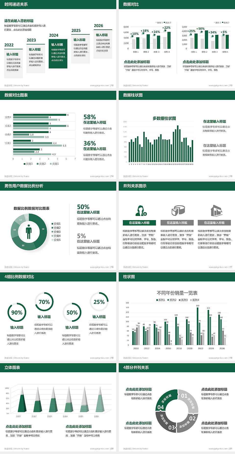 许昌学院硕士研究生/本科生毕业论文答辩/开题报告通用PPT模板下载4:3格式幻灯片预览图3
