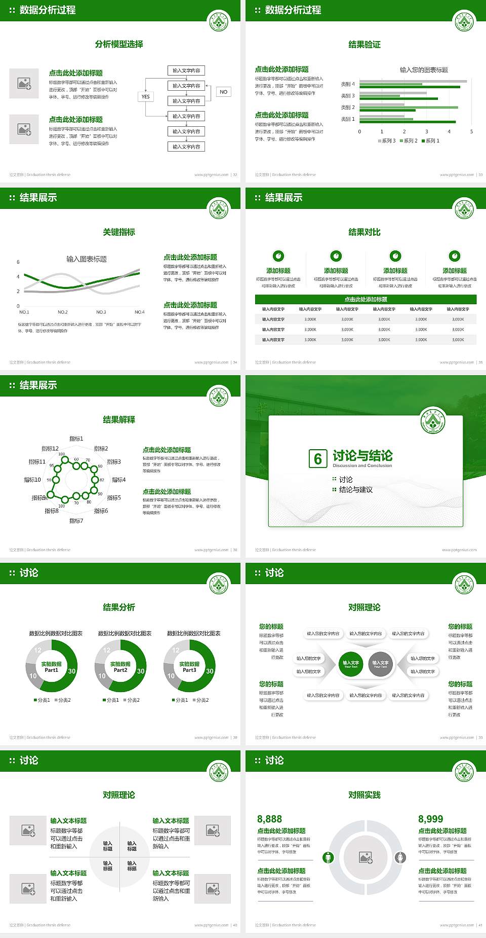 华南农业大学珠江学院论文答辩标准PPT模板4:3格式幻灯片预览图5
