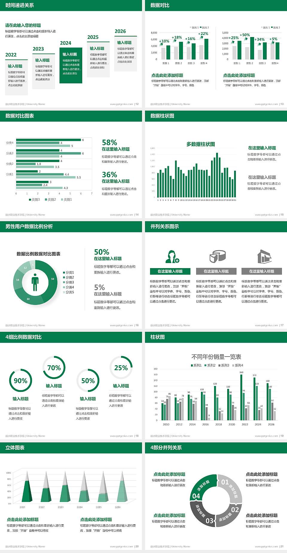 丽水职业技术学院硕士研究生/本科生毕业论文答辩/开题报告通用PPT模板下载4:3格式幻灯片预览图3