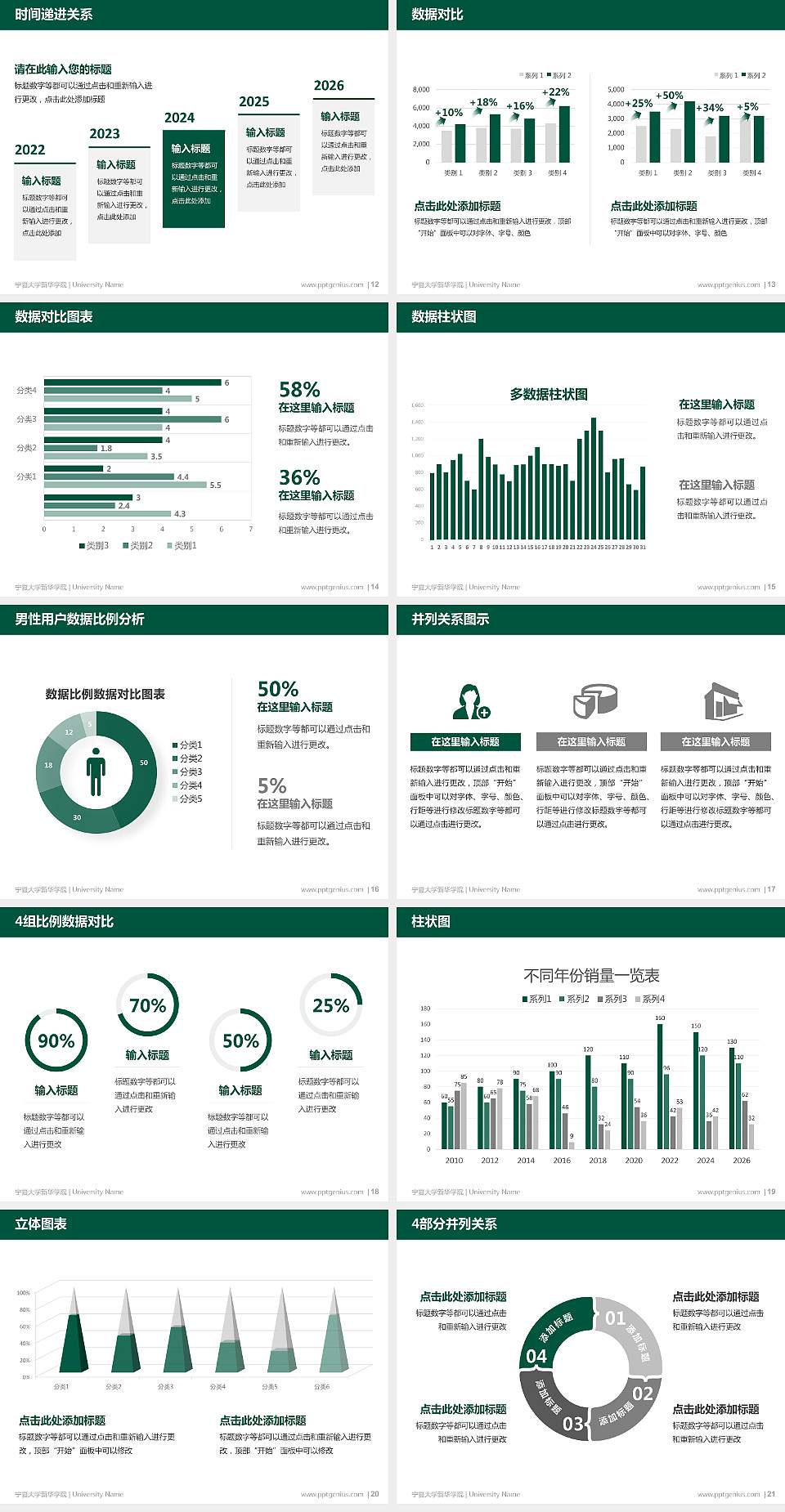 宁夏大学新华学院硕士研究生/本科生毕业论文答辩/开题报告通用PPT模板下载4:3格式幻灯片预览图3