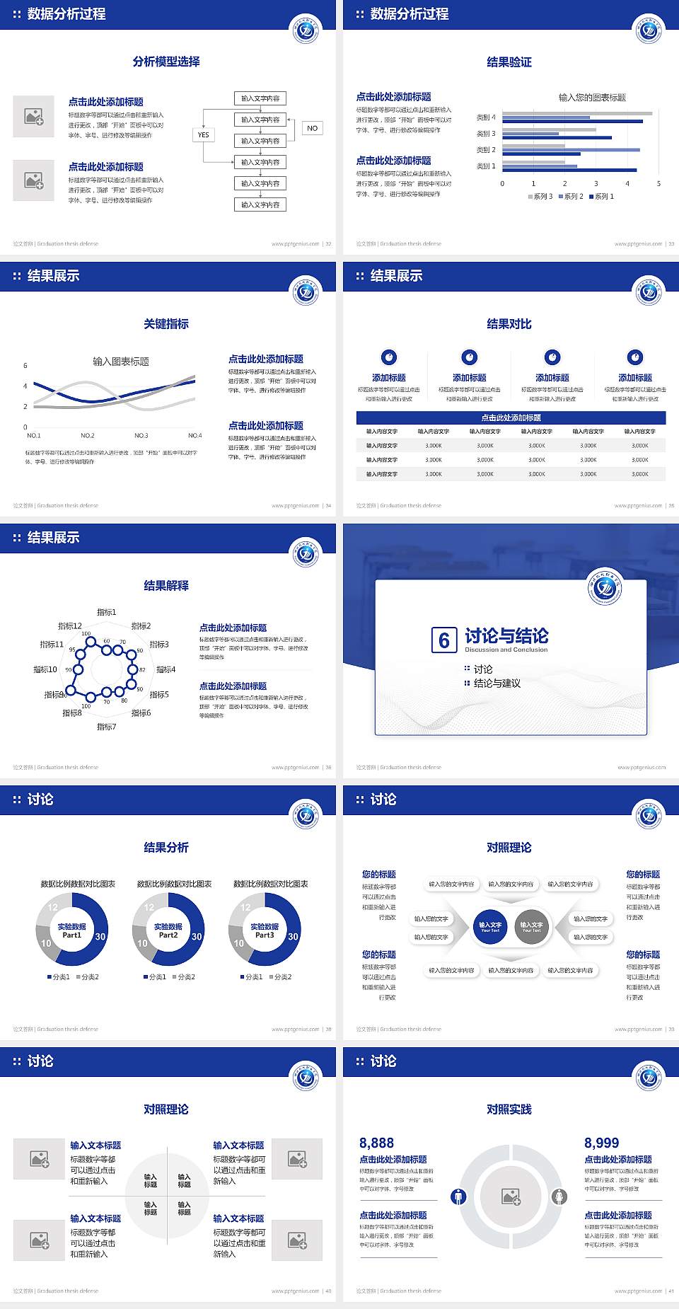 四川现代职业学院论文答辩标准PPT模板4:3格式幻灯片预览图5