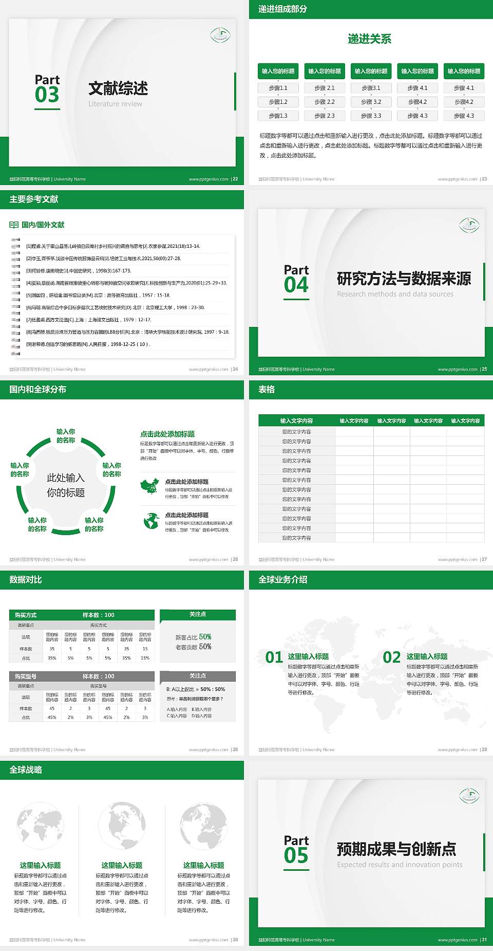 益阳师范高等专科学校硕士研究生/本科生毕业论文答辩/开题报告通用PPT模板下载4:3格式幻灯片预览图4