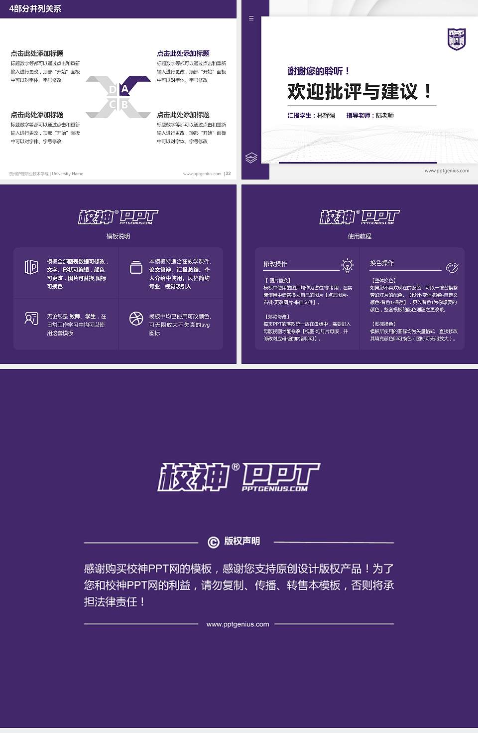 贵州护理职业技术学院硕士研究生/本科生毕业论文答辩/开题报告通用PPT模板下载4:3格式幻灯片预览图5