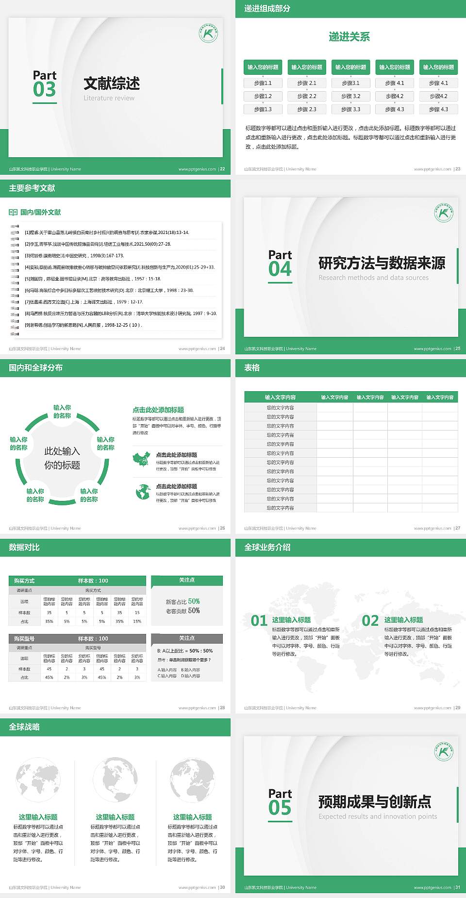 山东凯文科技职业学院硕士研究生/本科生毕业论文答辩/开题报告通用PPT模板下载4:3格式幻灯片预览图4