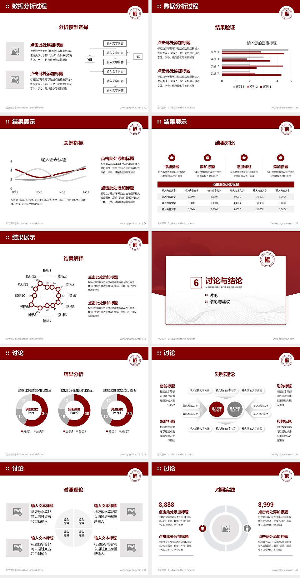 民办合肥财经职业学院论文答辩标准PPT模板4:3格式幻灯片预览图5