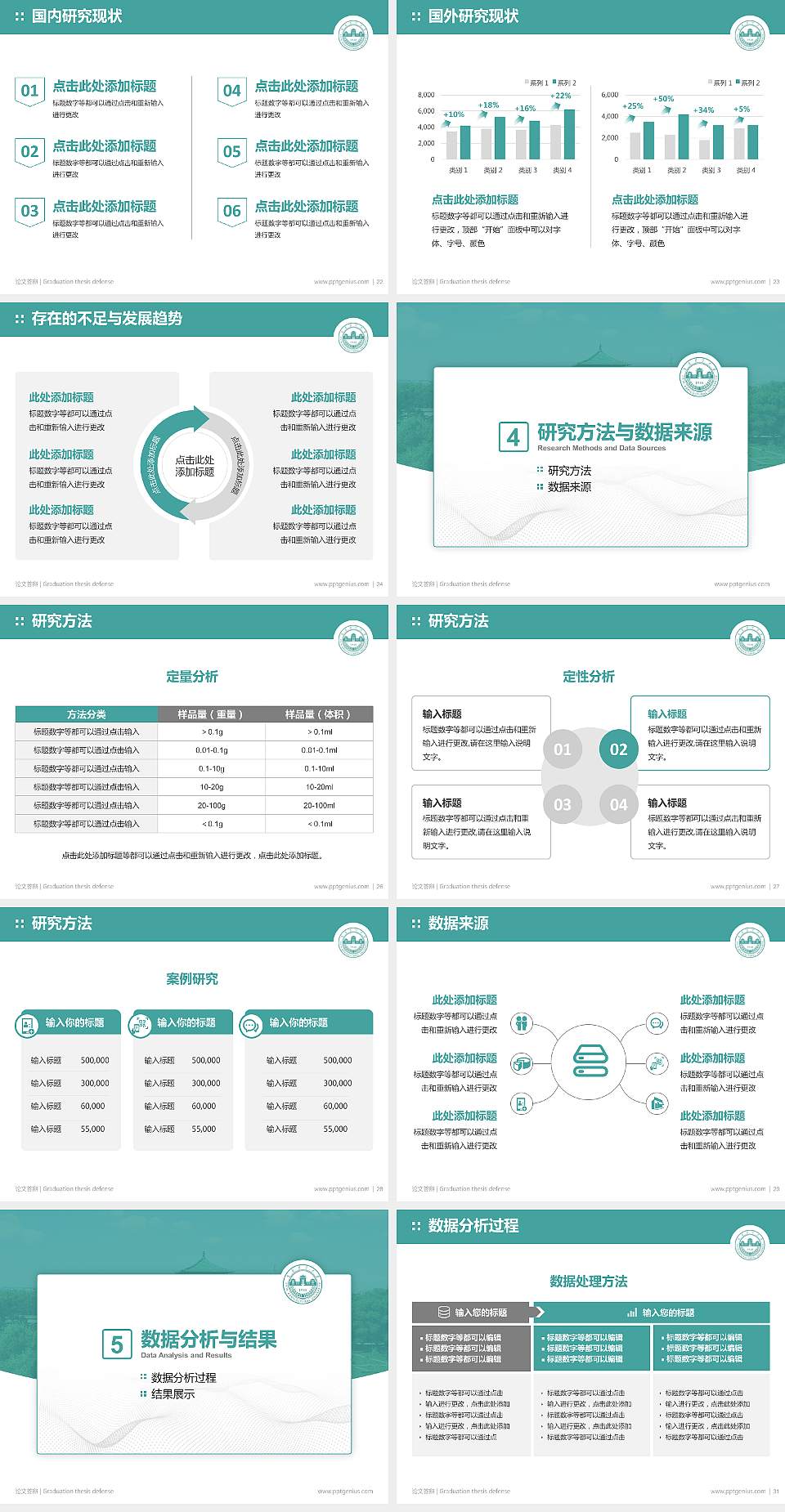 吉林农业大学论文答辩标准PPT模板4:3格式幻灯片预览图4