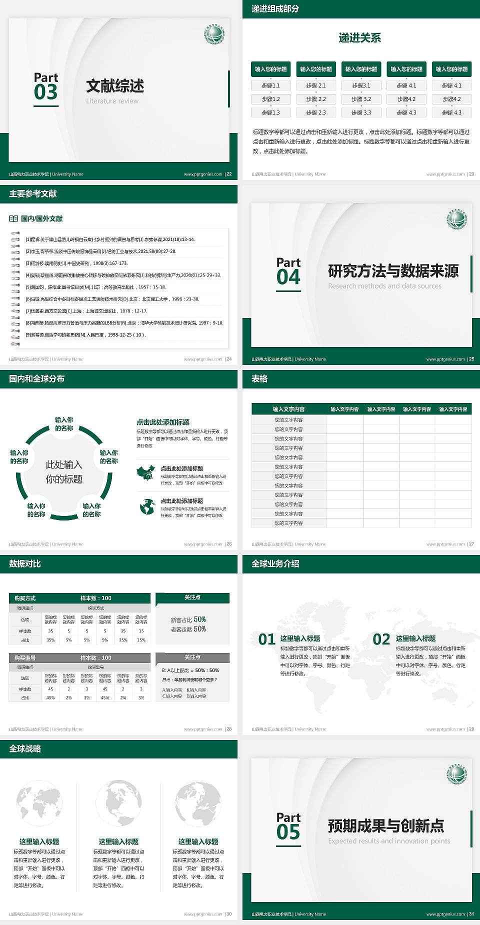 山西电力职业技术学院硕士研究生/本科生毕业论文答辩/开题报告通用PPT模板下载4:3格式幻灯片预览图4