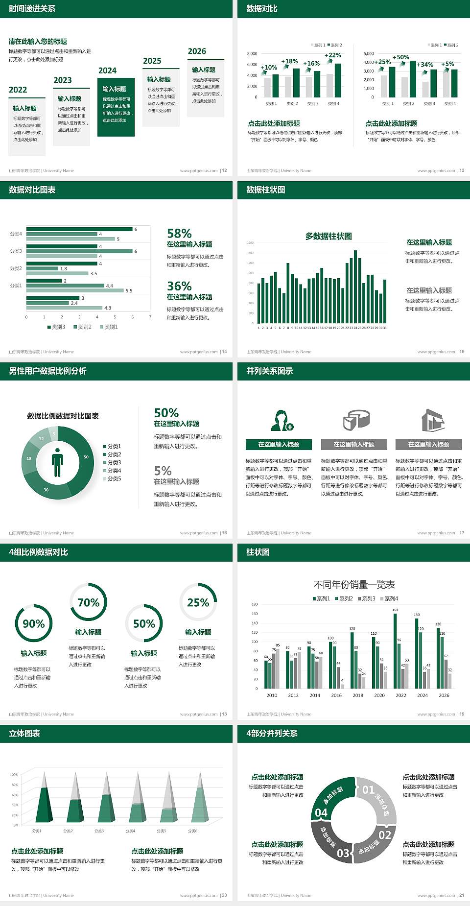山东青年政治学院硕士研究生/本科生毕业论文答辩/开题报告通用PPT模板下载4:3格式幻灯片预览图3