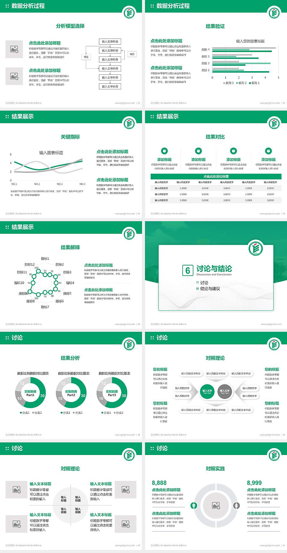 成都纺织高等专科学校论文答辩标准PPT模板4:3格式幻灯片预览图5