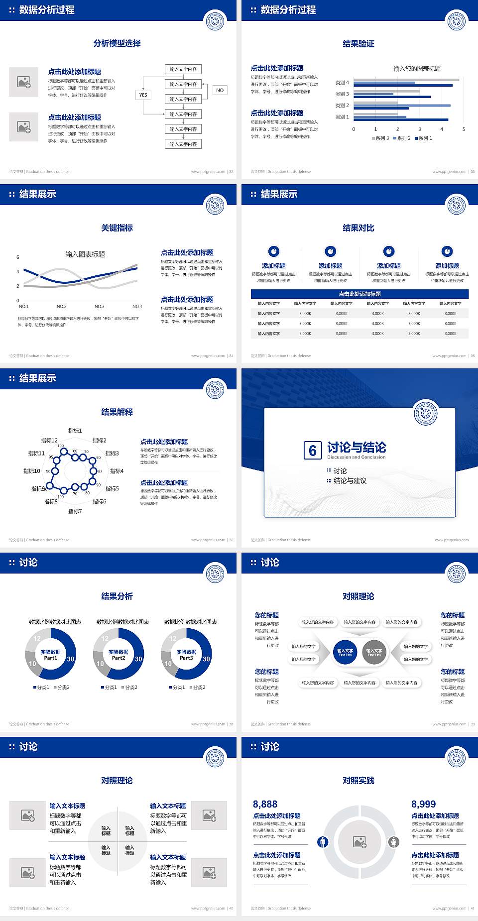 西南财经大学天府学院论文答辩标准PPT模板4:3格式幻灯片预览图5