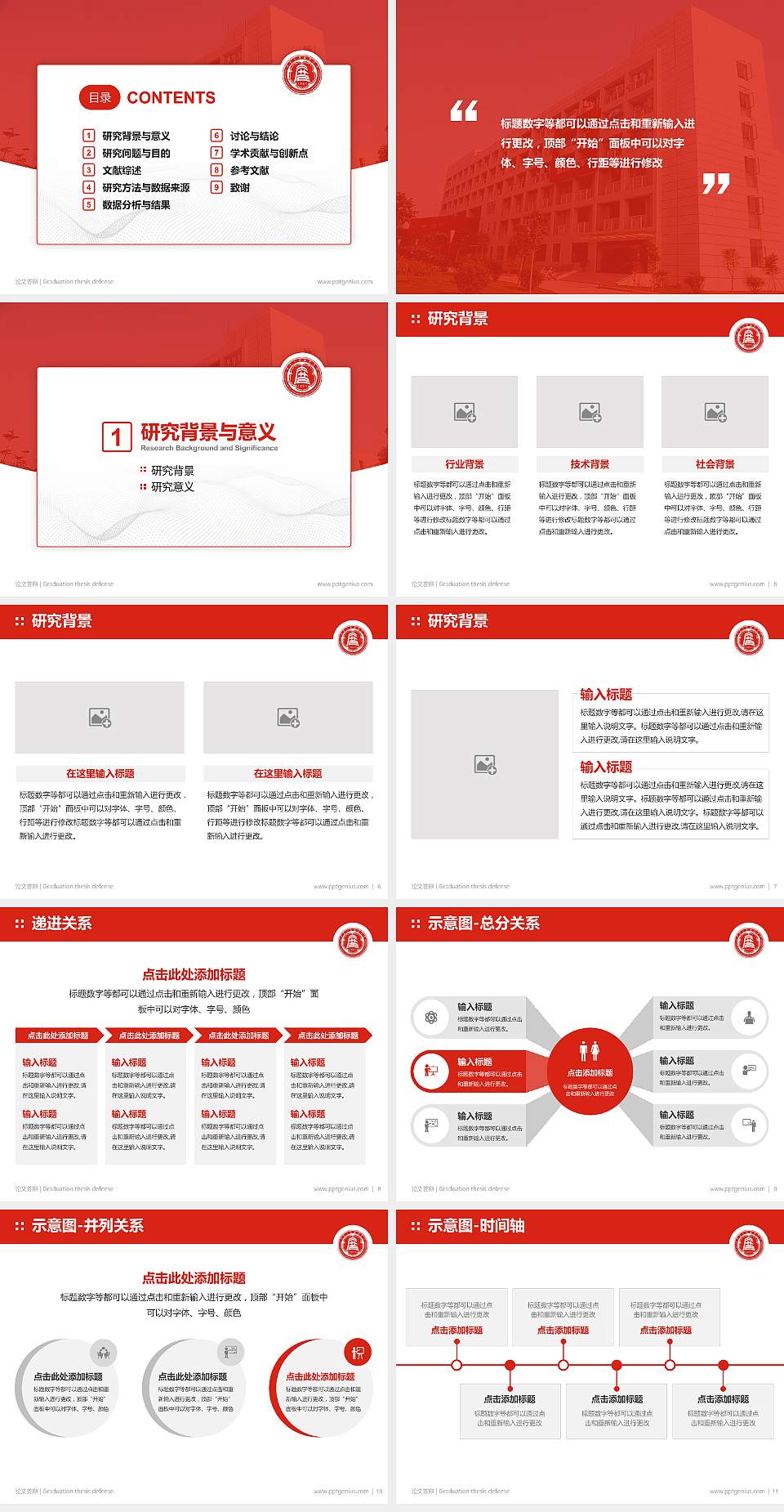 广东文艺职业学院论文答辩标准PPT模板4:3格式幻灯片预览图2