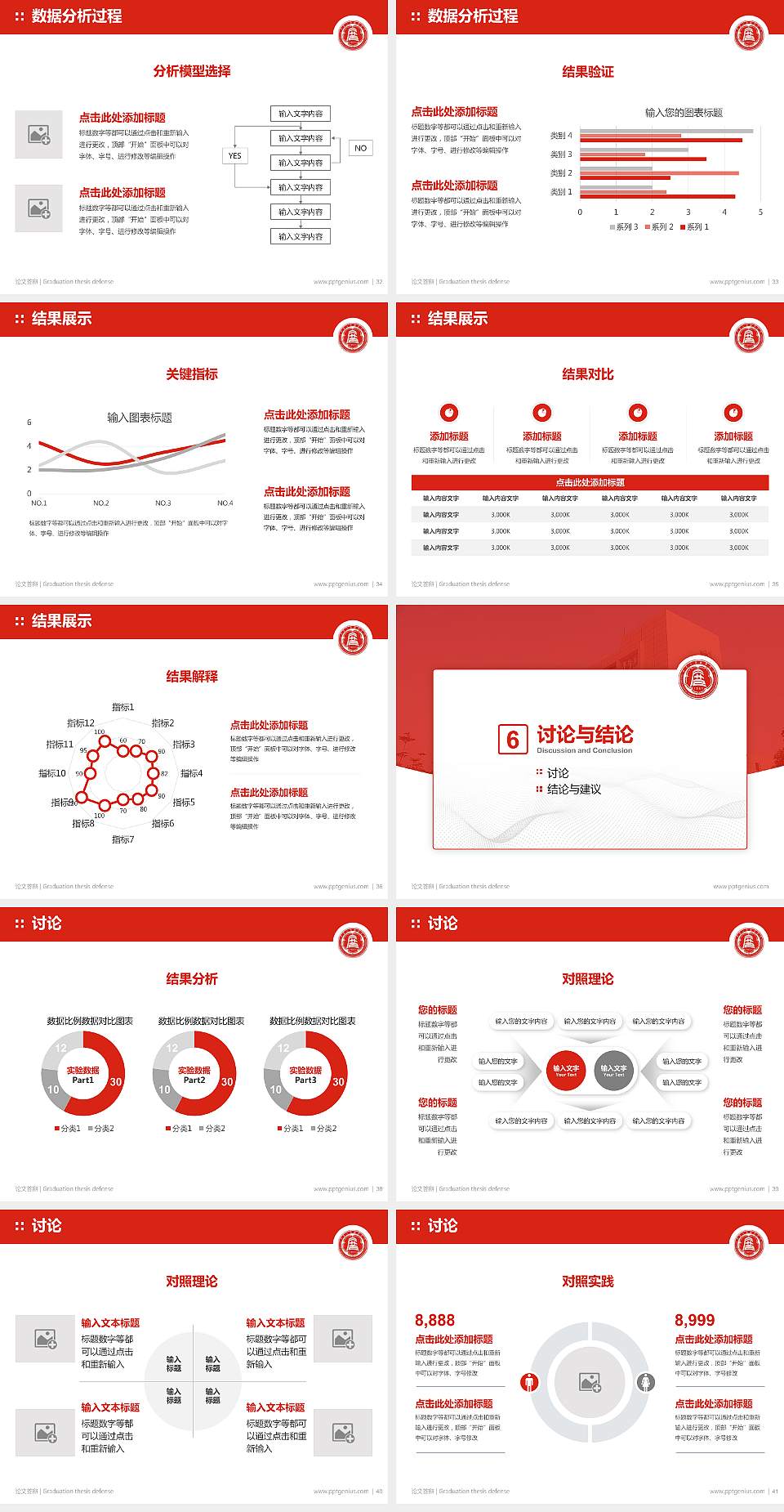 广东文艺职业学院论文答辩标准PPT模板4:3格式幻灯片预览图5