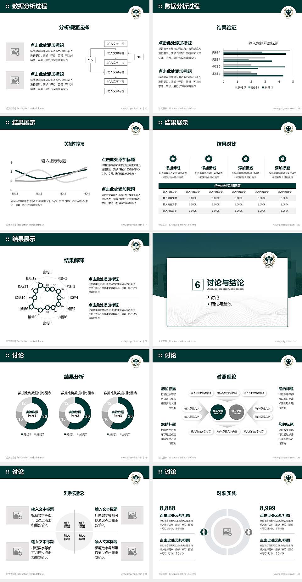 高雄餐旅大学论文答辩标准PPT模板4:3格式幻灯片预览图5