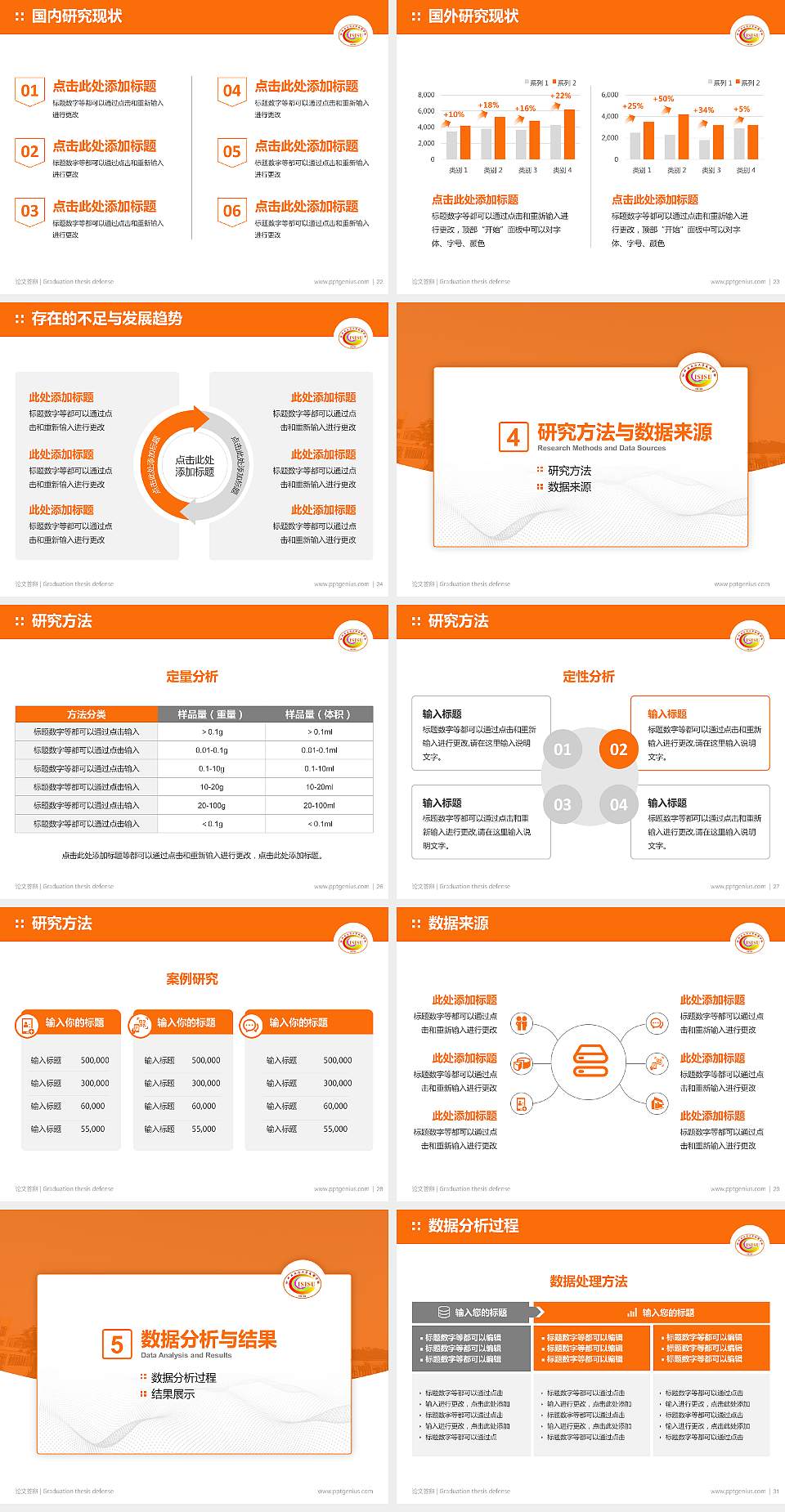 四川外国语大学成都学院论文答辩标准PPT模板4:3格式幻灯片预览图4