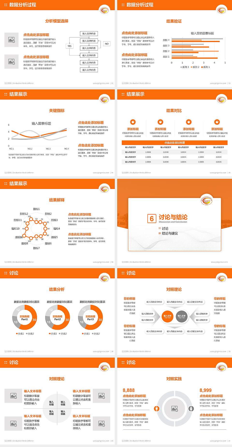 四川外国语大学成都学院论文答辩标准PPT模板4:3格式幻灯片预览图5