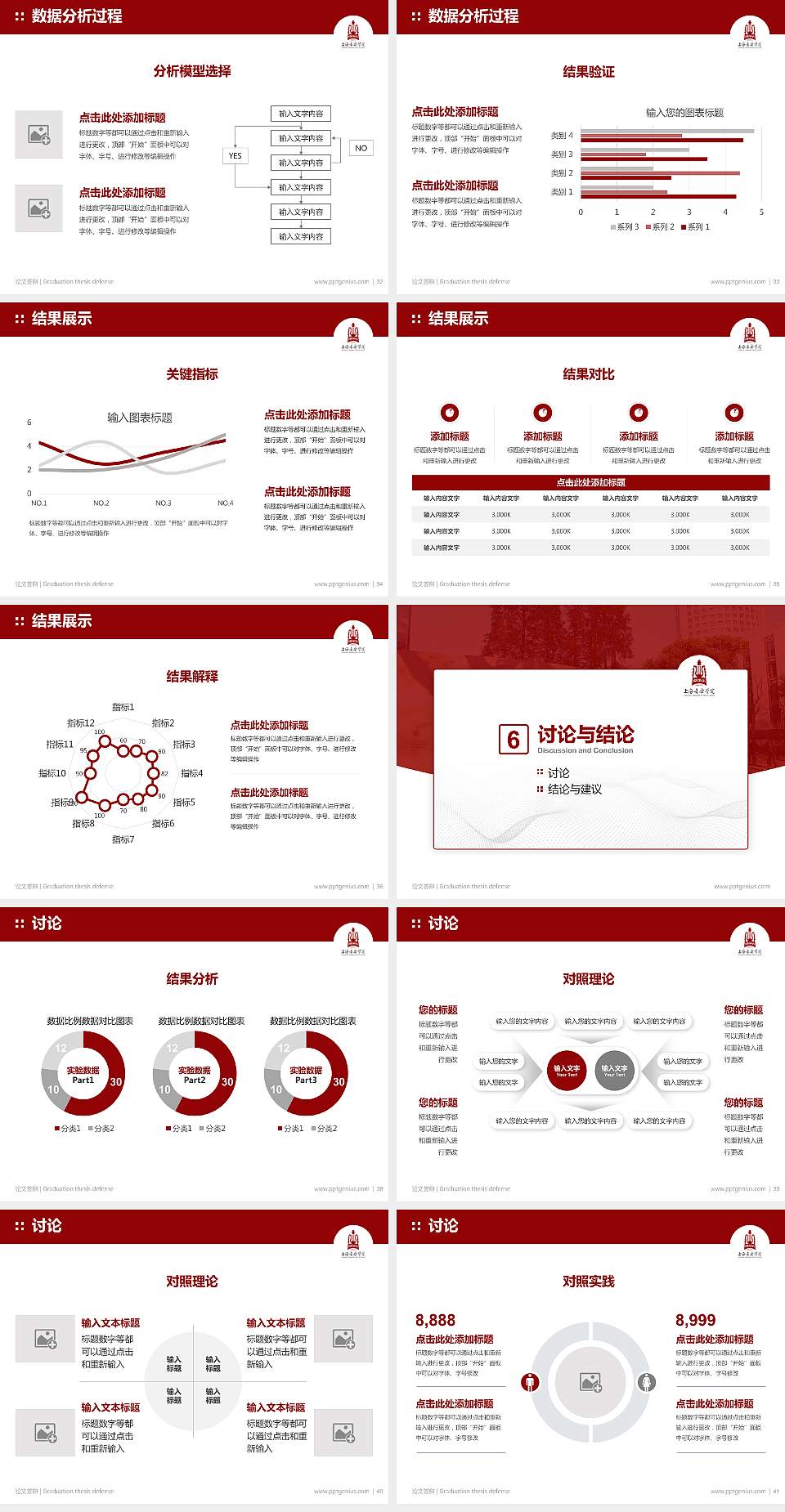 上海音乐学院论文答辩标准PPT模板4:3格式幻灯片预览图5
