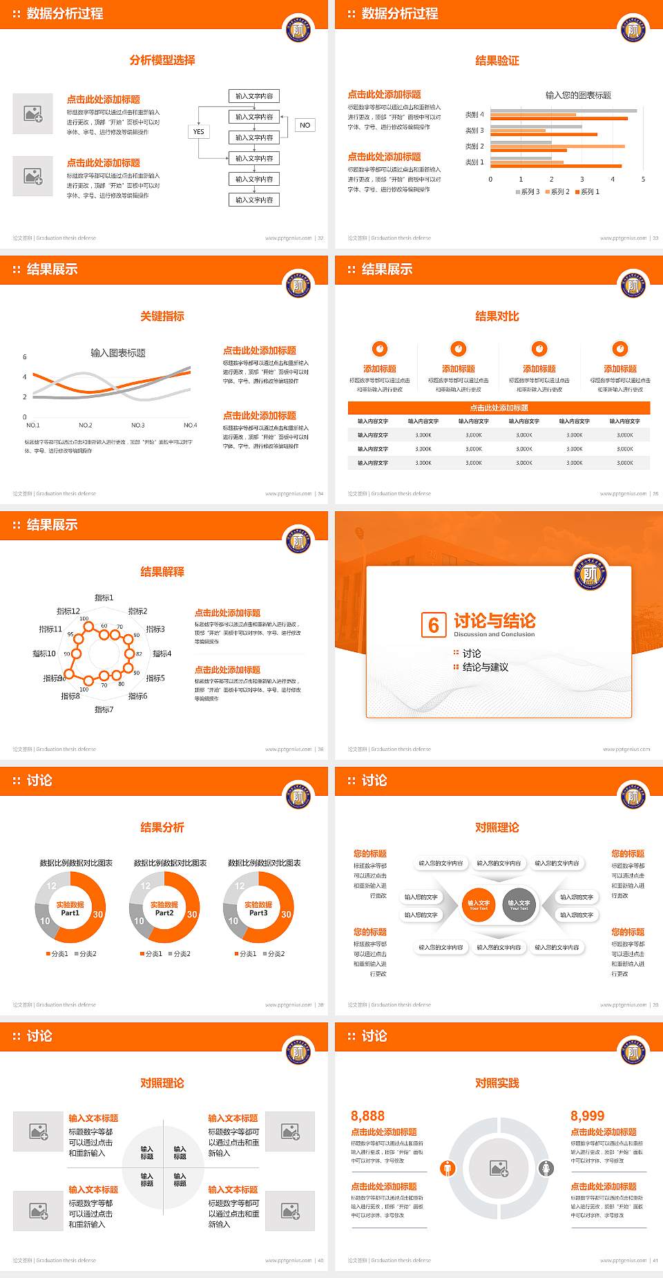 湛江幼儿师范专科学校论文答辩标准PPT模板4:3格式幻灯片预览图5