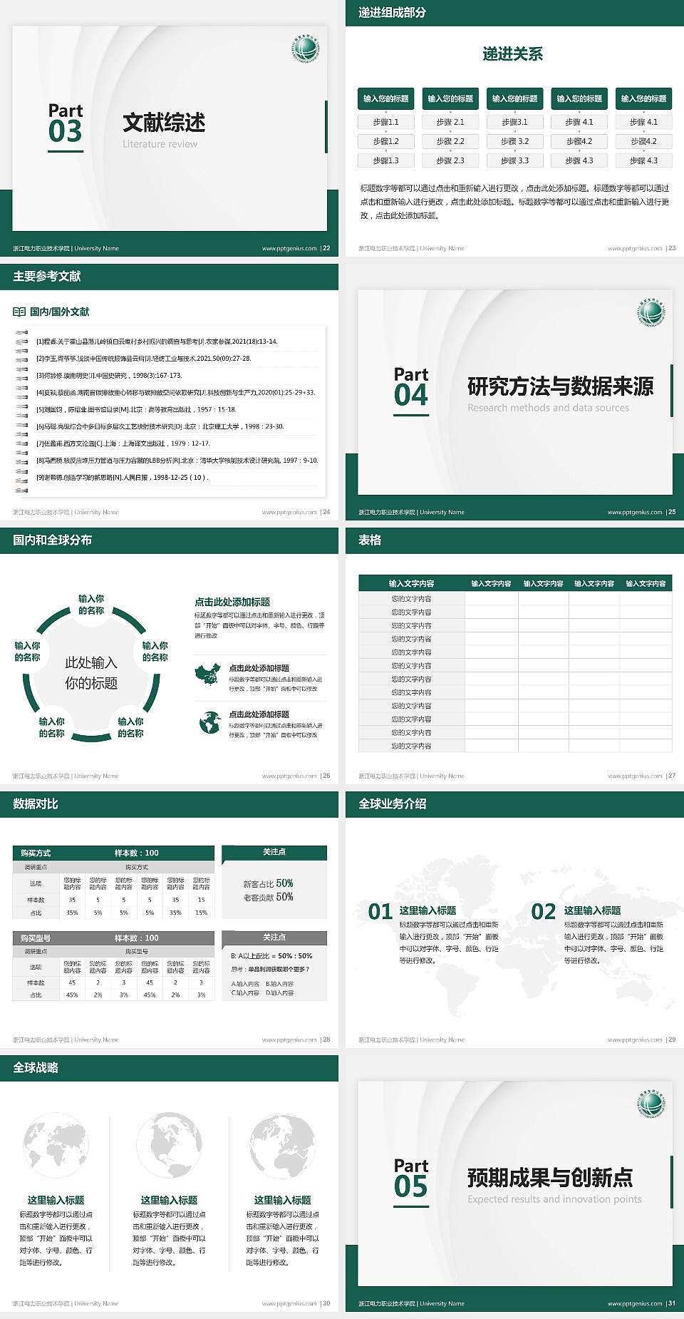 浙江电力职业技术学院硕士研究生/本科生毕业论文答辩/开题报告通用PPT模板下载4:3格式幻灯片预览图4