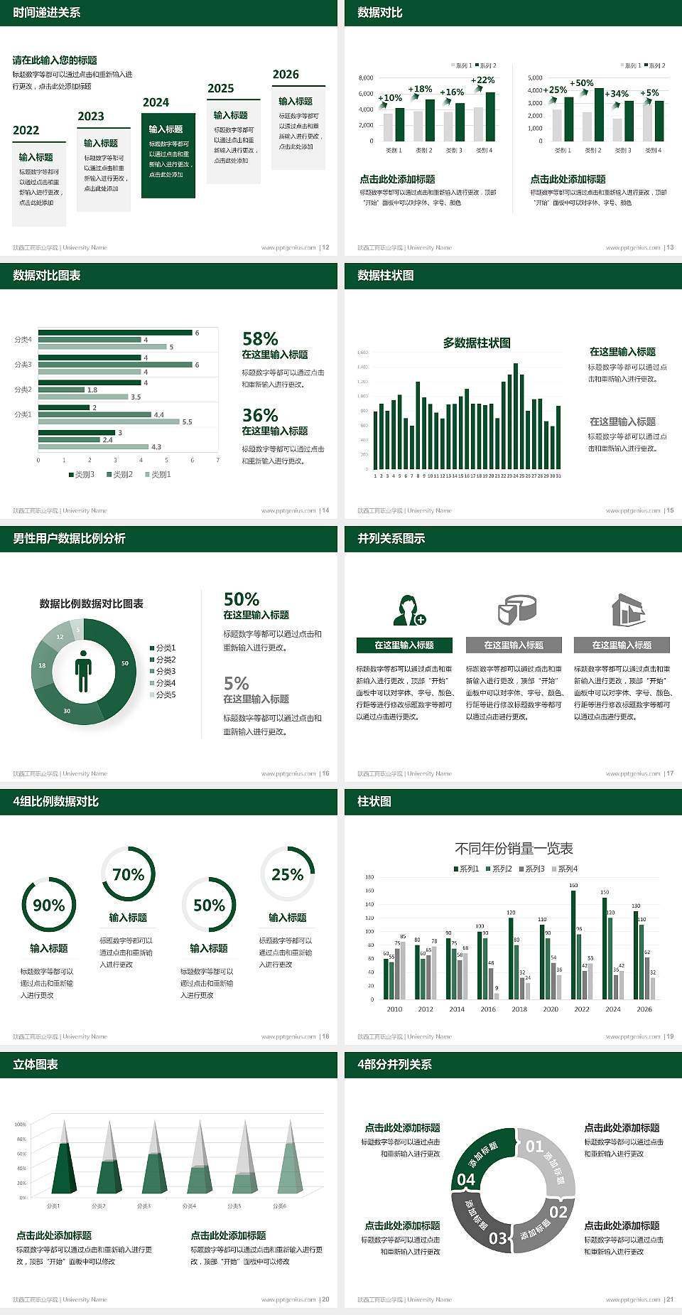 陕西工商职业学院硕士研究生/本科生毕业论文答辩/开题报告通用PPT模板下载4:3格式幻灯片预览图3
