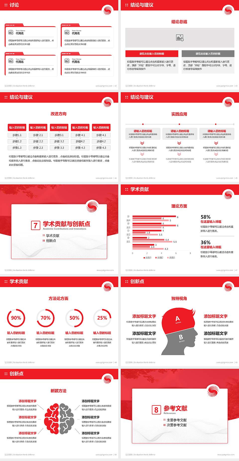 北京体育大学论文答辩标准PPT模板4:3格式幻灯片预览图6