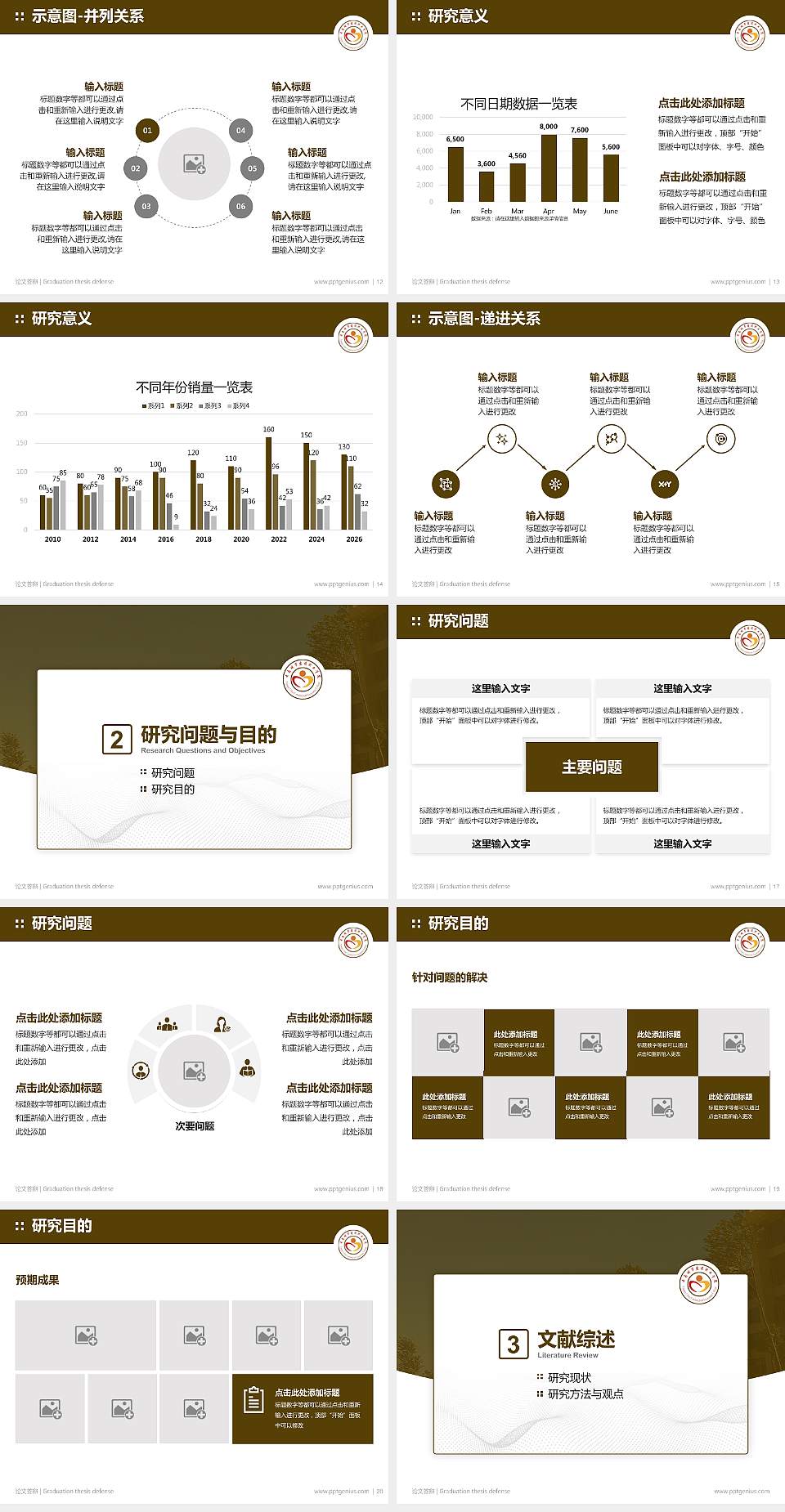 云南城市建设职业学院论文答辩标准PPT模板4:3格式幻灯片预览图3