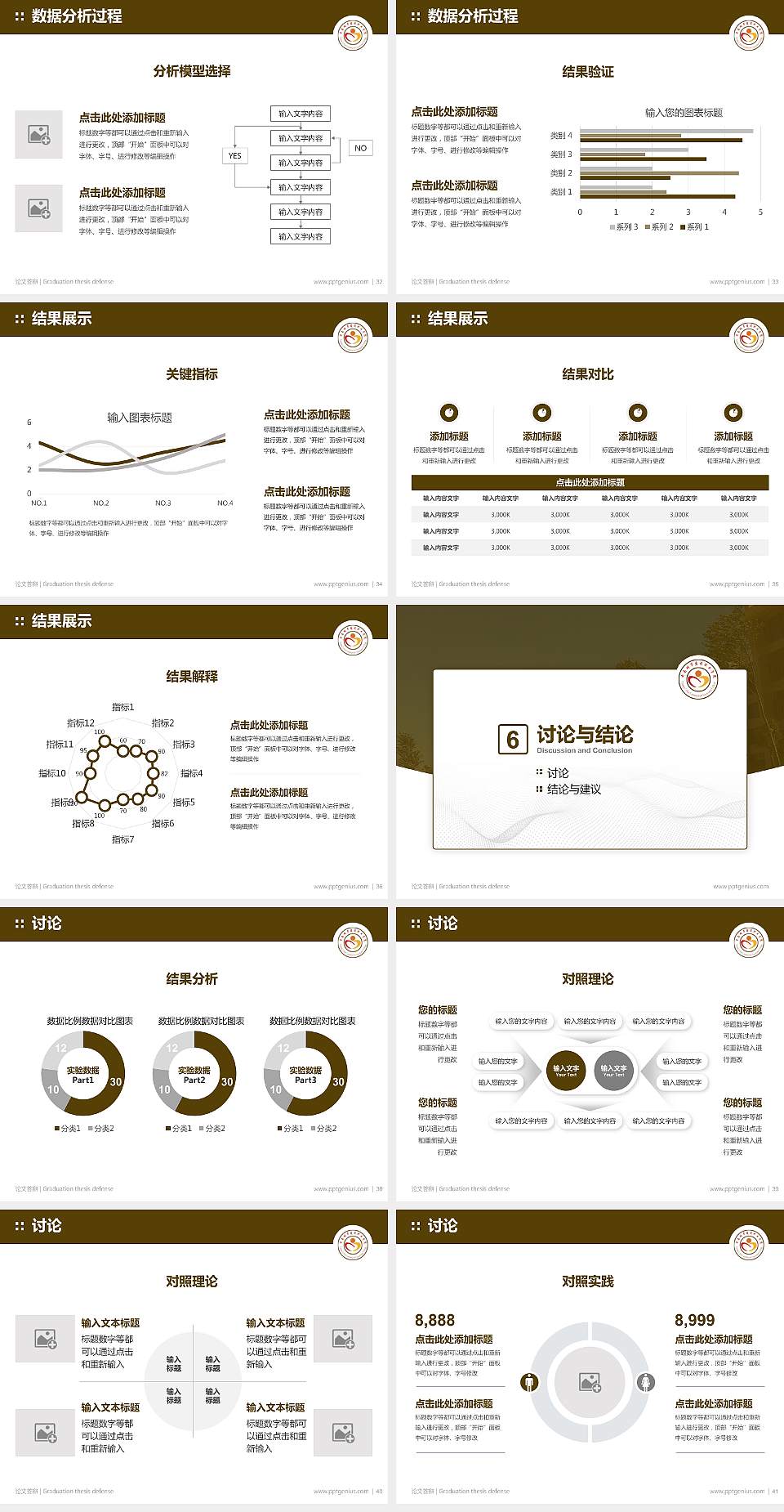 云南城市建设职业学院论文答辩标准PPT模板4:3格式幻灯片预览图5