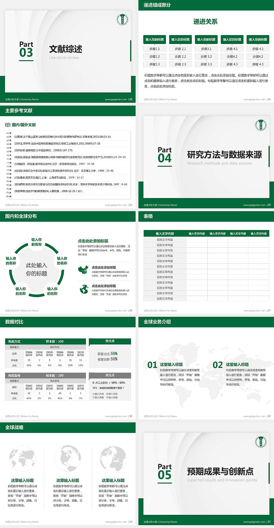 台湾大叶大学硕士研究生/本科生毕业论文答辩/开题报告通用PPT模板下载4:3格式幻灯片预览图4