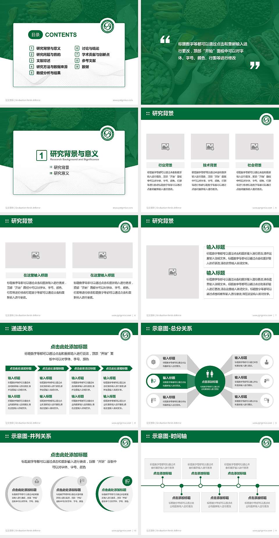 广东食品药品职业学院论文答辩标准PPT模板4:3格式幻灯片预览图2