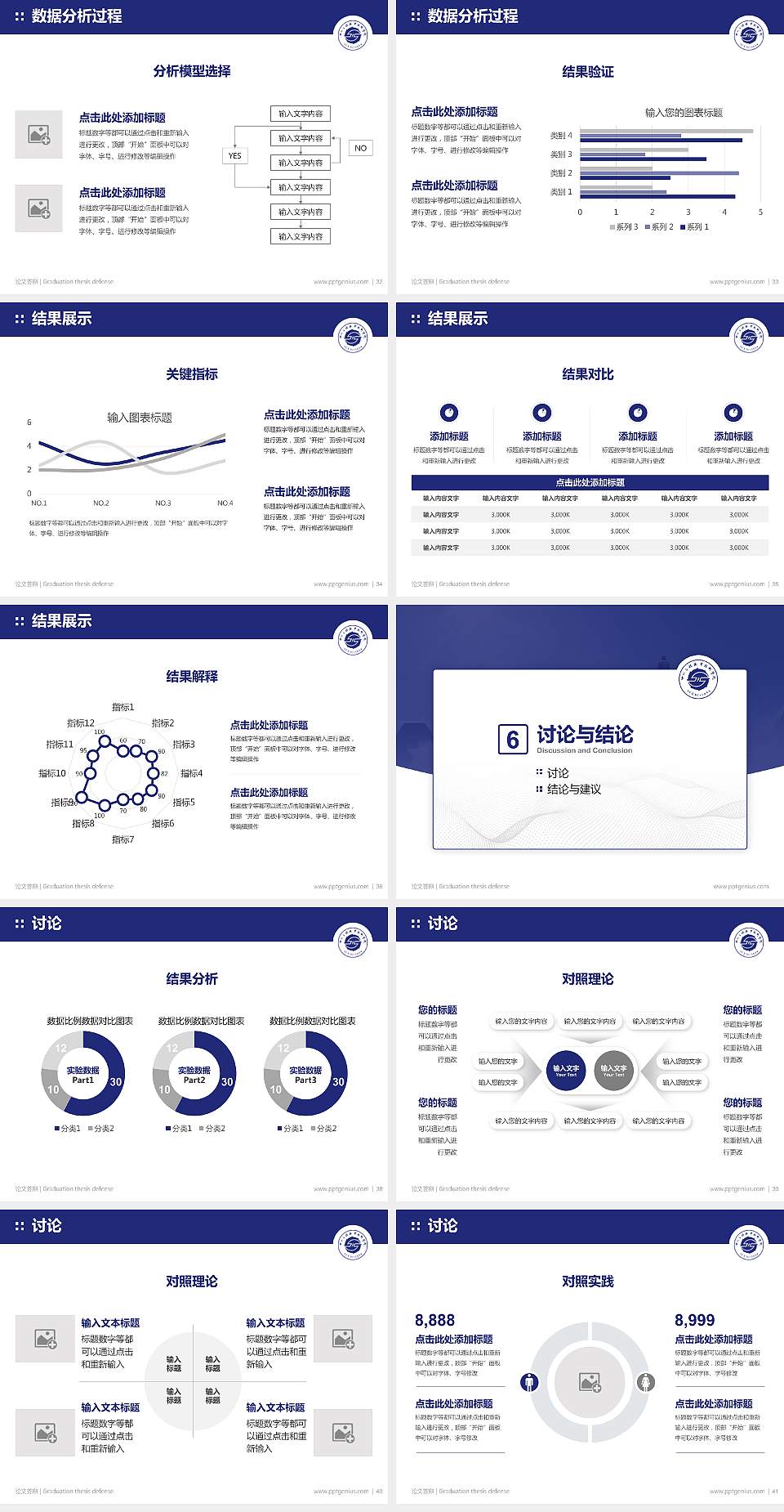 四川工程职业技术学院论文答辩标准PPT模板4:3格式幻灯片预览图5