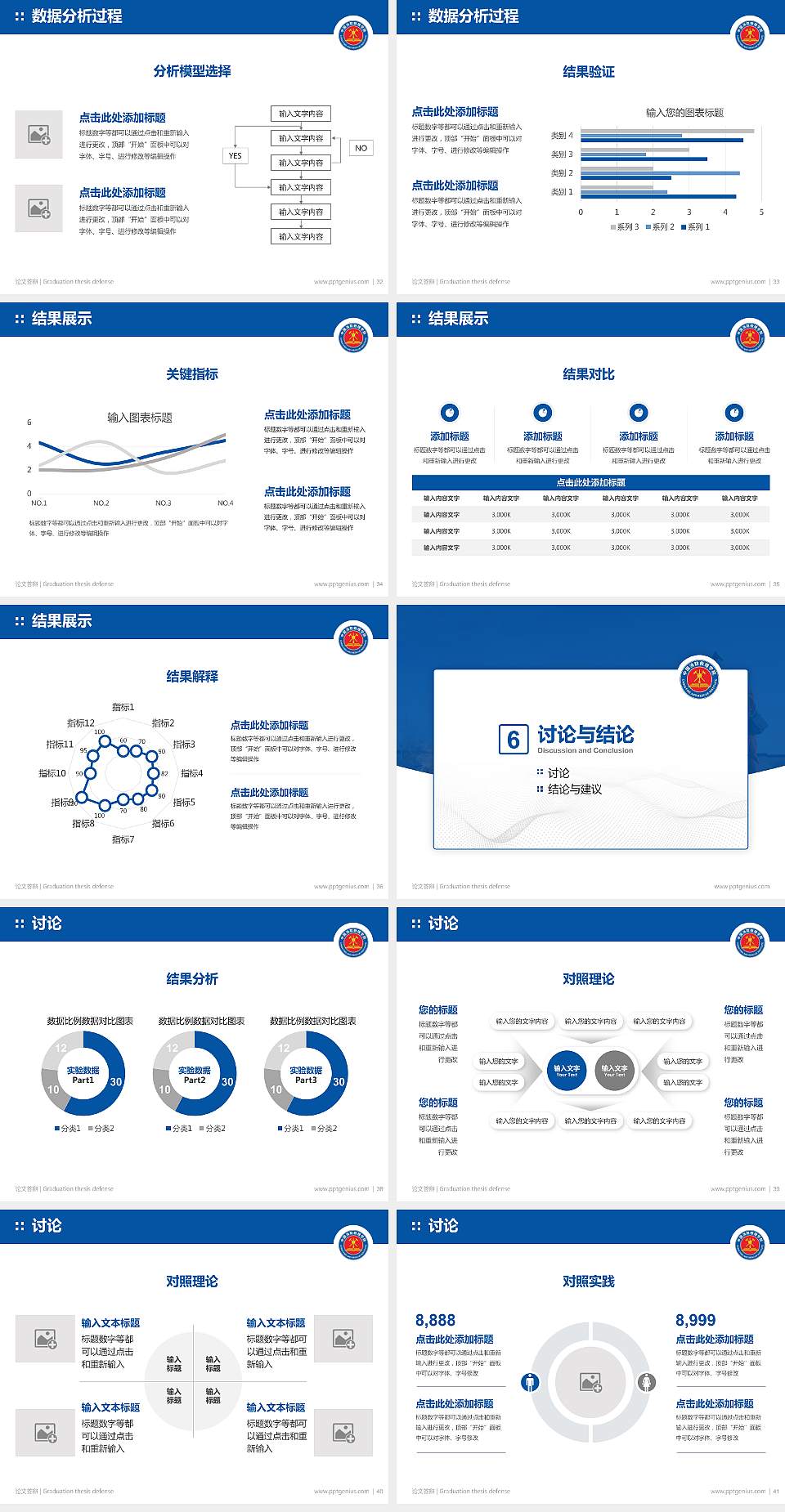 中国消防救援学院论文答辩标准PPT模板4:3格式幻灯片预览图5