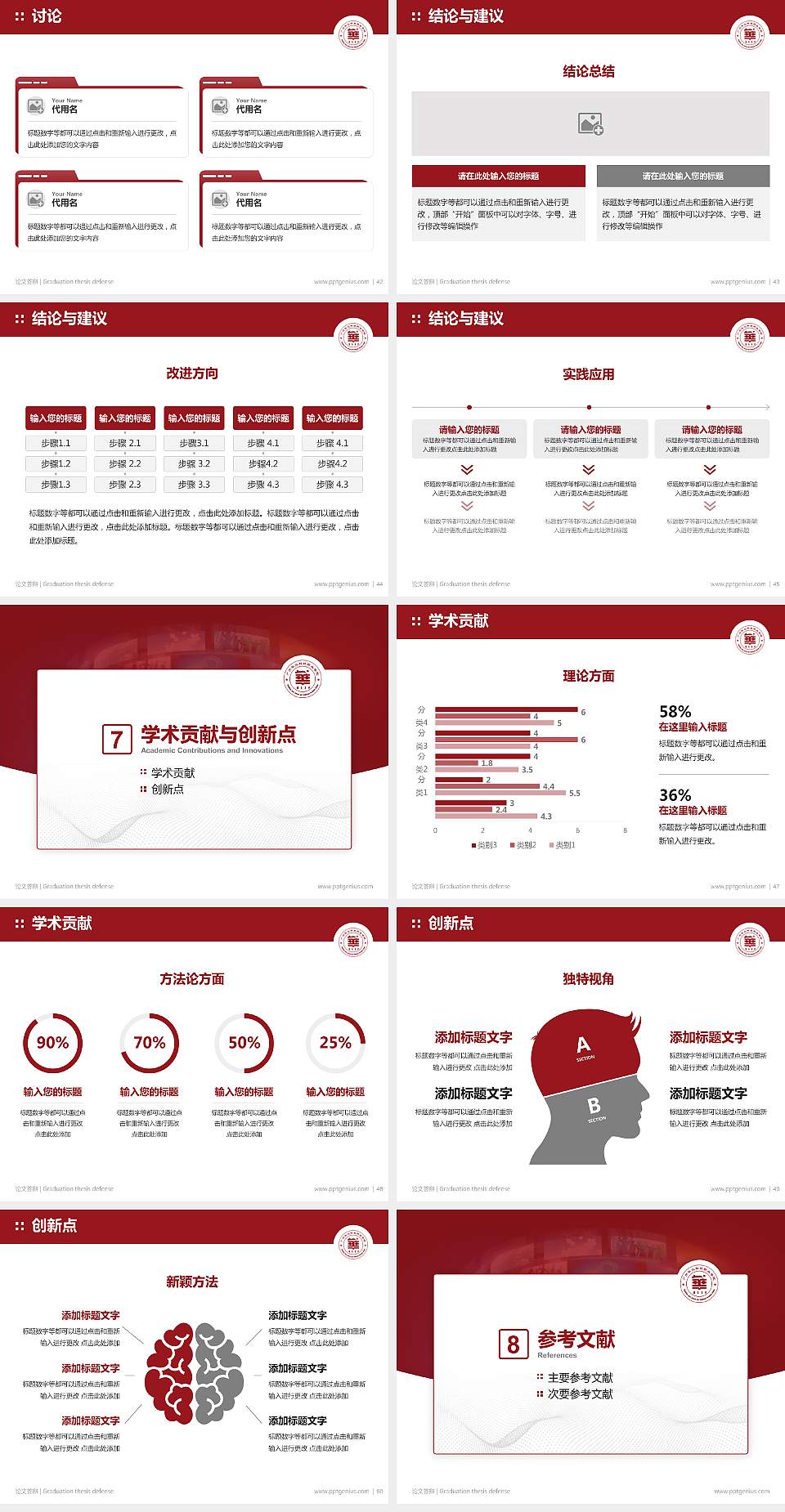广州华立科技职业学院论文答辩标准PPT模板4:3格式幻灯片预览图6