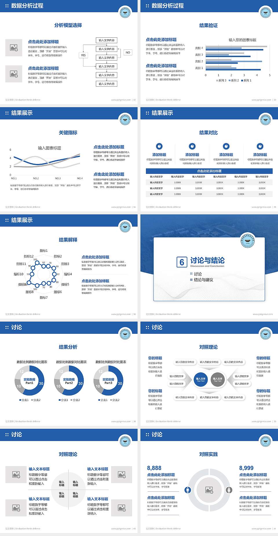 朔州陶瓷职业技术学院论文答辩标准PPT模板4:3格式幻灯片预览图5